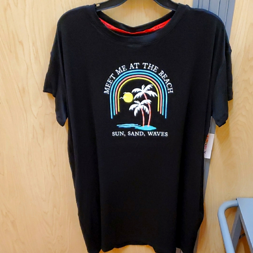 Joyspun Size L-XL Sleepwear Sleepshirt Meet Me at the Beach NWT